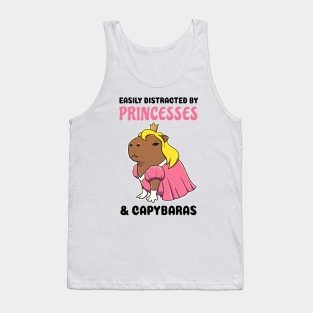 Easily Distracted by Princesses and Capybaras Tank Top